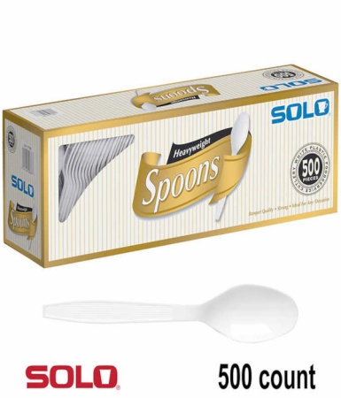 PLASTIC SPOONS (WHITE)